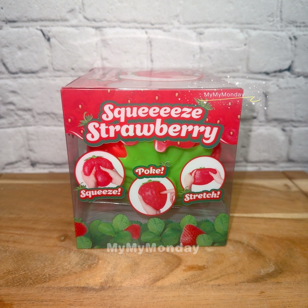 Sunny Days Jumbo Squeezy Strawberry Squishy Toy - Picture 6 of 7